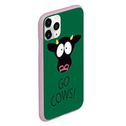 Чехол iPhone 11 Pro матовый Go Cows, цвет: 3D-розовый — фото 2