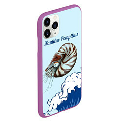 Чехол iPhone 11 Pro матовый Nautilus Pompilius океан, цвет: 3D-фиолетовый — фото 2