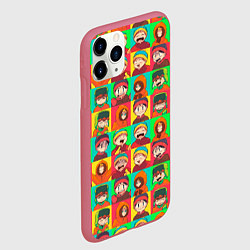 Чехол iPhone 11 Pro матовый Аниме Южный парк, цвет: 3D-малиновый — фото 2
