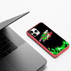 Чехол iPhone 11 Pro матовый Лизун на скейте, цвет: 3D-красный — фото 2