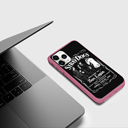 Чехол iPhone 11 Pro матовый Бродячие псы Дазай ОСаму, цвет: 3D-малиновый — фото 2