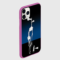 Чехол iPhone 11 Pro матовый Сиреноголовый Хоррор Ребенок, цвет: 3D-фиолетовый — фото 2