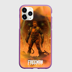 Чехол iPhone 11 Pro матовый FREEMAN GMAN HALF-LIFE Z, цвет: 3D-фиолетовый