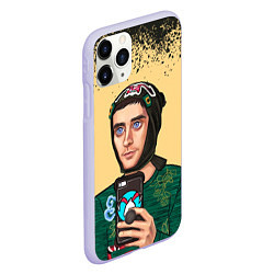 Чехол iPhone 11 Pro матовый Джаред Лето Jared Leto Z, цвет: 3D-светло-сиреневый — фото 2