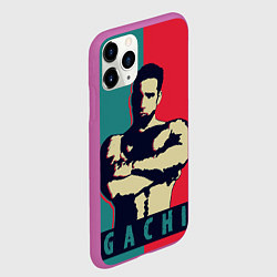 Чехол iPhone 11 Pro матовый GACHI RB 3D, цвет: 3D-фиолетовый — фото 2
