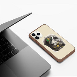 Чехол iPhone 11 Pro матовый Jotaro Kujo, цвет: 3D-коричневый — фото 2