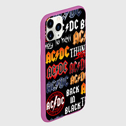 Чехол iPhone 11 Pro матовый AC DC LOGOBOMBING, цвет: 3D-фиолетовый — фото 2