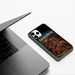 Чехол iPhone 11 Pro матовый IRON MAIDEN АЙРОН МЕЙДЕН Z, цвет: 3D-темно-зеленый — фото 2