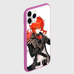 Чехол iPhone 11 Pro матовый Дилюк из Genshin Impact, цвет: 3D-фиолетовый — фото 2