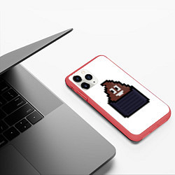 Чехол iPhone 11 Pro матовый Смешная какашка, цвет: 3D-красный — фото 2