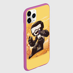 Чехол iPhone 11 Pro матовый Танкист Tankman, цвет: 3D-фиолетовый — фото 2