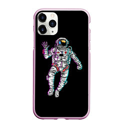 Чехол iPhone 11 Pro матовый Космонавт, цвет: 3D-розовый