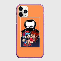 Чехол iPhone 11 Pro матовый Boyfriend, Girlfriend, Tankman, цвет: 3D-фиолетовый
