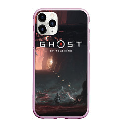 Чехол iPhone 11 Pro матовый Samurai Ghost of Tsushima Z, цвет: 3D-розовый