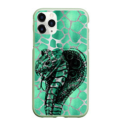 Чехол iPhone 11 Pro матовый Кобра Змеиный стиль