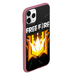 Чехол iPhone 11 Pro матовый Free Fire Фри фаер, цвет: 3D-малиновый — фото 2