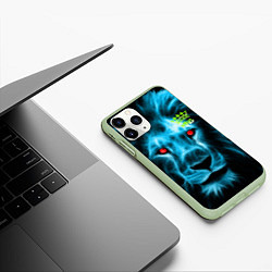 Чехол iPhone 11 Pro матовый ЛЕВ ЦАРЬ ЗВЕРЕЙ, цвет: 3D-салатовый — фото 2