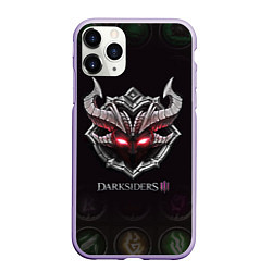 Чехол iPhone 11 Pro матовый Руны Darksiders 3 Z, цвет: 3D-светло-сиреневый