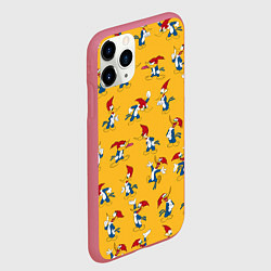 Чехол iPhone 11 Pro матовый Такой разный Дятел Вуди, цвет: 3D-малиновый — фото 2