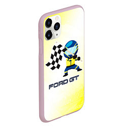 Чехол iPhone 11 Pro матовый Ford - Racing, цвет: 3D-розовый — фото 2