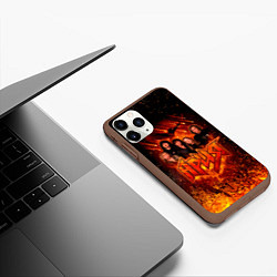 Чехол iPhone 11 Pro матовый Ария в огне, цвет: 3D-коричневый — фото 2