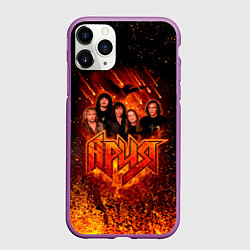 Чехол iPhone 11 Pro матовый Ария в огне, цвет: 3D-фиолетовый