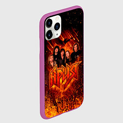 Чехол iPhone 11 Pro матовый Ария в огне, цвет: 3D-фиолетовый — фото 2