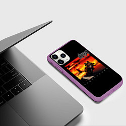 Чехол iPhone 11 Pro матовый Ария АРМАГЕДДОН, цвет: 3D-фиолетовый — фото 2