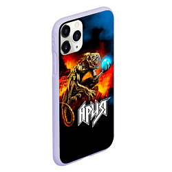 Чехол iPhone 11 Pro матовый Ария - Химера, цвет: 3D-светло-сиреневый — фото 2