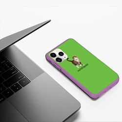 Чехол iPhone 11 Pro матовый НАПЁРДЫШ, цвет: 3D-фиолетовый — фото 2