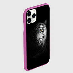 Чехол iPhone 11 Pro матовый БЕЛЫЙ ТИГР, цвет: 3D-фиолетовый — фото 2