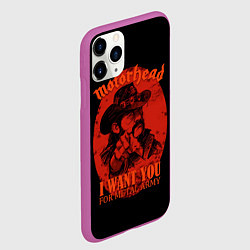 Чехол iPhone 11 Pro матовый Ты нужен армии метала, цвет: 3D-фиолетовый — фото 2