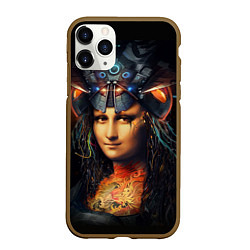 Чехол iPhone 11 Pro матовый Джоконда, цвет: 3D-коричневый