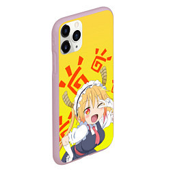 Чехол iPhone 11 Pro матовый Тору, Дракон-горничная Кобаяши, цвет: 3D-розовый — фото 2