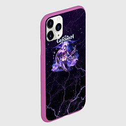 Чехол iPhone 11 Pro матовый Genshin Impact - Raiden Shogun, цвет: 3D-фиолетовый — фото 2