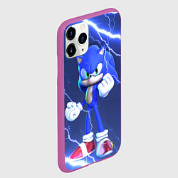 Чехол iPhone 11 Pro матовый SONIC СОНИК СИНИЙ ЁЖ Z, цвет: 3D-фиолетовый — фото 2