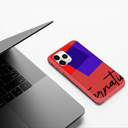 Чехол iPhone 11 Pro матовый International, цвет: 3D-красный — фото 2
