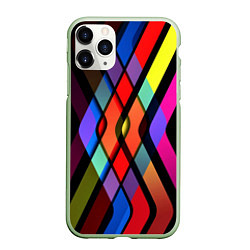 Чехол iPhone 11 Pro матовый Пересечение, цвет: 3D-салатовый