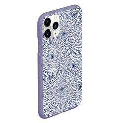 Чехол iPhone 11 Pro матовый БЕЛЫЕ ХРИЗАНТЕМЫ ПАТТЕРН, цвет: 3D-серый — фото 2