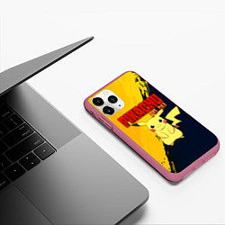 Чехол iPhone 11 Pro матовый PIKACHU PIKA PIKA ПИКАЧУ, цвет: 3D-малиновый — фото 2