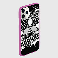 Чехол iPhone 11 Pro матовый MITSUBISHI СЛЕДЫ ШИН, цвет: 3D-фиолетовый — фото 2