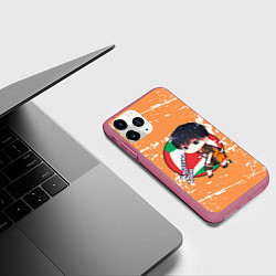 Чехол iPhone 11 Pro матовый Kageyama tobio Haikyu Z, цвет: 3D-малиновый — фото 2