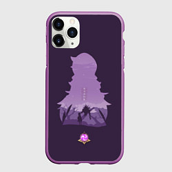 Чехол iPhone 11 Pro матовый RAZOR РЕЙЗОР ГЕНШИН, цвет: 3D-фиолетовый