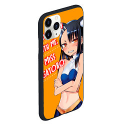 Чехол iPhone 11 Pro матовый Кошка Нагаторо, цвет: 3D-черный — фото 2