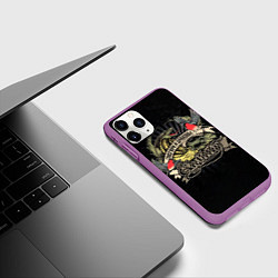 Чехол iPhone 11 Pro матовый СНЕГИРИ И ДРАКОНЫ Elysium, цвет: 3D-фиолетовый — фото 2