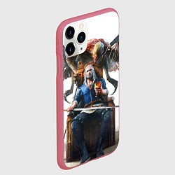 Чехол iPhone 11 Pro матовый Geralt, цвет: 3D-малиновый — фото 2
