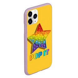 Чехол iPhone 11 Pro матовый POP IT STAR ПОП ИТ ЗВЕЗДА, цвет: 3D-сиреневый — фото 2