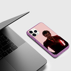 Чехол iPhone 11 Pro матовый David Tennant, цвет: 3D-фиолетовый — фото 2