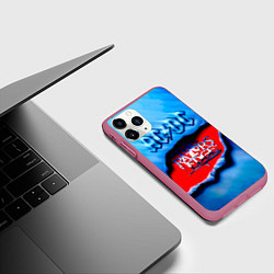 Чехол iPhone 11 Pro матовый ACDC - The Razor’s Edge, цвет: 3D-малиновый — фото 2