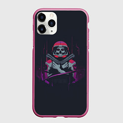 Чехол iPhone 11 Pro матовый Космический убийца, цвет: 3D-малиновый